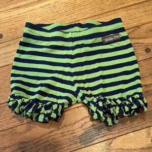 Matilda Jane Navy and Green Striped Shorts